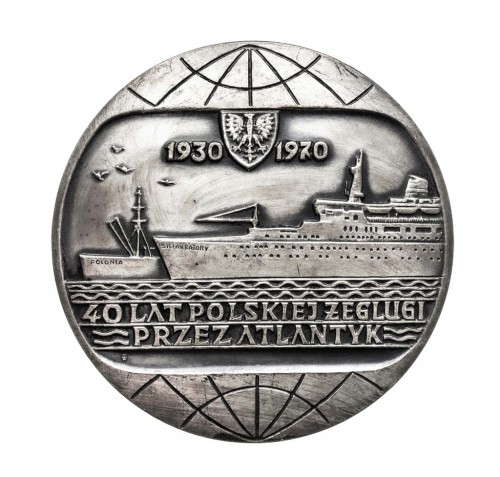 MEDAL POLSKIE LINIE OCEANICZNE 40 LAT ŻEGLUGI PRZEZ ATLANTYK 1970 (KOWALIK)