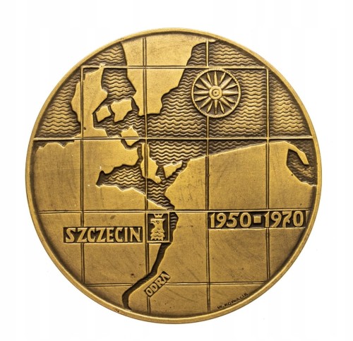 MEDAL XX LAT POLSKIEJ ŻEGLUGI MORSKIEJ W SZCZECINIE, PŻM 1970 (KOWALIK)
