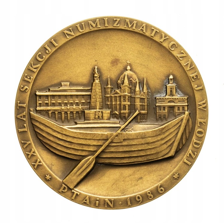 MEDAL KAZIMIERZ STRONCZYŃSKI, XXV LAT PTAiN ŁÓDŹ 1986