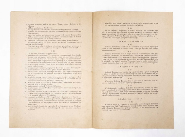 STATUT POZNAŃSKIEGO TOWARZYSTWA PRZYJACIÓŁ NAUK, POZNAŃ 1947