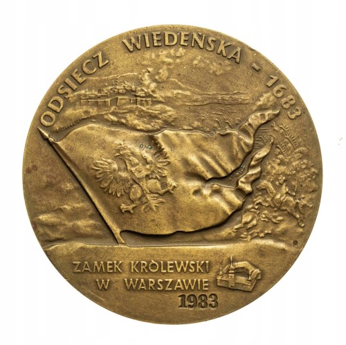 MEDAL JAN III SOBIESKI, ODSIECZ WIEDEŃSKA 1683, ZAMEK WARSZAWA 1983