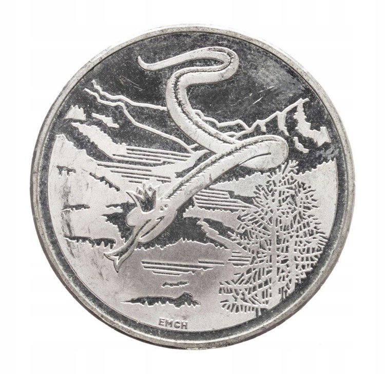 Szwajcaria, 20 franków 1995, Królewska biała żmija