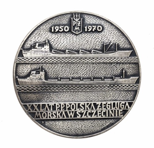 MEDAL 20 LAT POLSKIEJ ŻEGLUGI MORSKIEJ, SZCZECIN 1970 (KOWALIK)