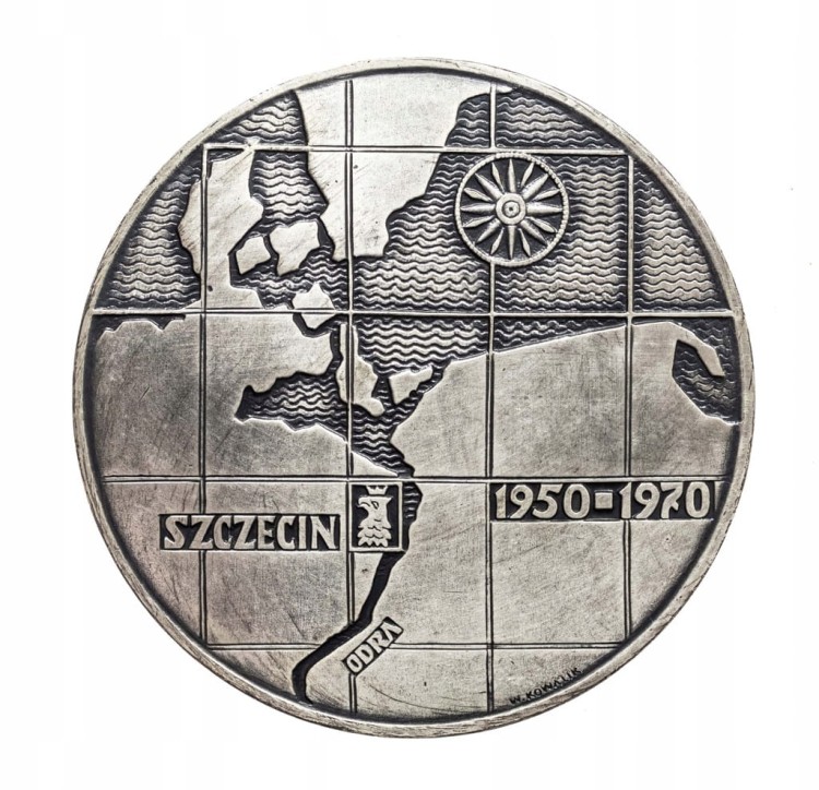 MEDAL 20 LAT POLSKIEJ ŻEGLUGI MORSKIEJ, SZCZECIN 1970 (KOWALIK)