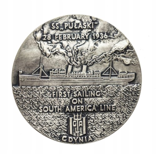 MEDAL POLSKIE LINIE OCEANICZNE, SS PUŁASKI, GDYNIA