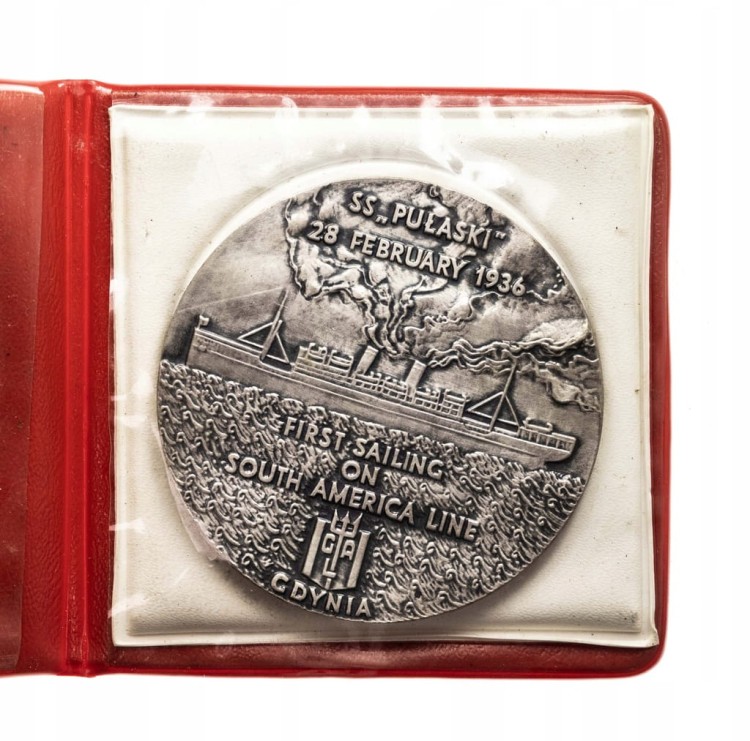 MEDAL POLSKIE LINIE OCEANICZNE, SS PUŁASKI, GDYNIA