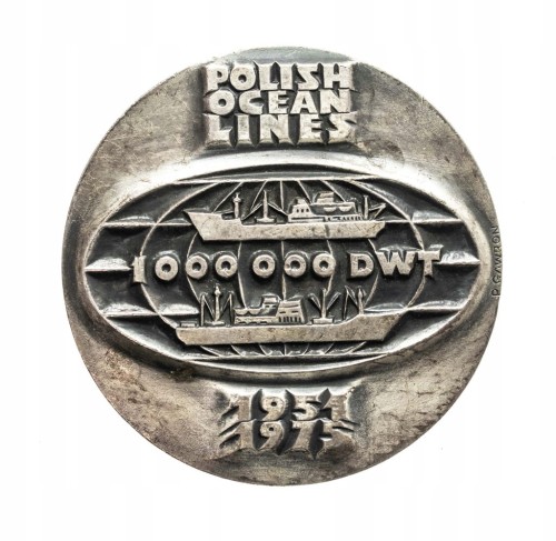 MEDAL 25 LAT POLSKICH LINII OCEANICZNYCH, SZCZECIN, GDYNIA, GDAŃSK 1975