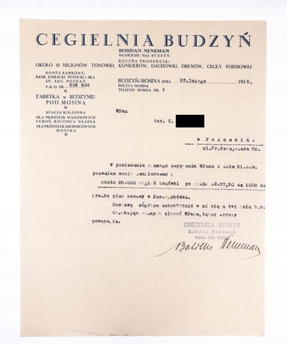 STARY RACHUNEK - CEGIELNIA BUDZYŃ, MOSINA / PUSZCZYKÓWKO 1935