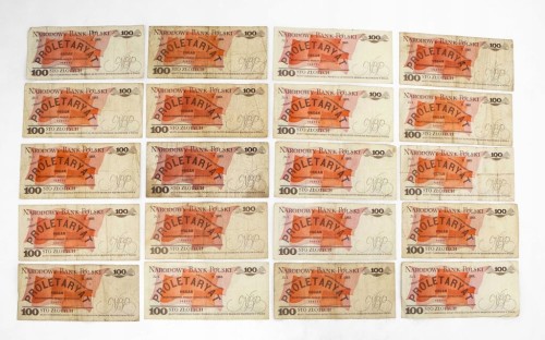 ZESTAW BANKNOTÓW PRL 100 ZŁ (NR 20)
