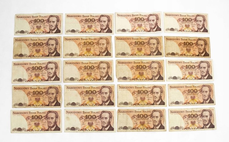 ZESTAW BANKNOTÓW PRL 100 ZŁ (NR 19)