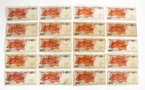 ZESTAW BANKNOTÓW PRL 100 ZŁ (NR 19)