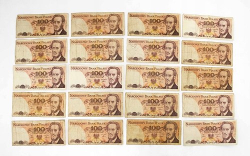 ZESTAW BANKNOTÓW PRL 100 ZŁ (NR 18)