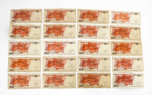 ZESTAW BANKNOTÓW PRL 100 ZŁ (NR 18)