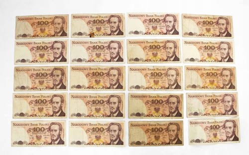 ZESTAW BANKNOTÓW PRL 100 ZŁ (NR 16)