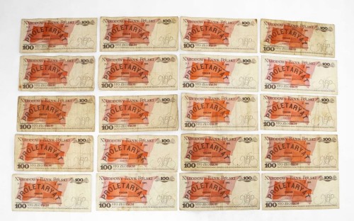 ZESTAW BANKNOTÓW PRL 100 ZŁ (NR 14)