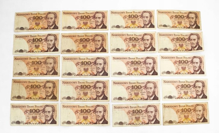 ZESTAW BANKNOTÓW PRL 100 ZŁ (NR 12)