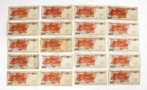 ZESTAW BANKNOTÓW PRL 100 ZŁ (NR 11)