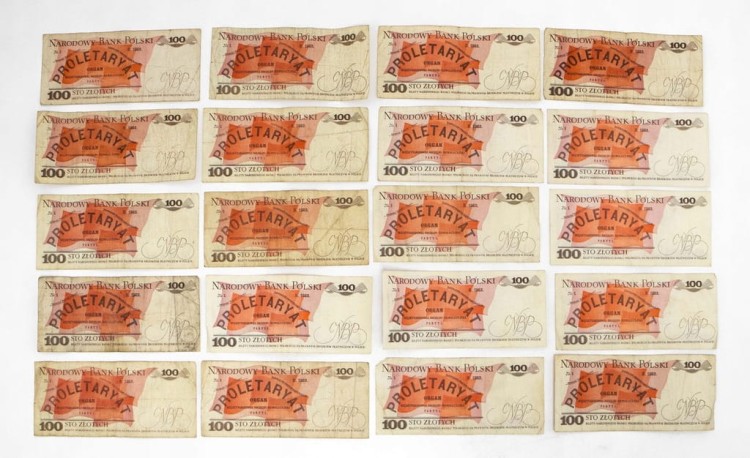 ZESTAW BANKNOTÓW PRL 100 ZŁ (NR 11)