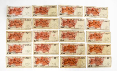 ZESTAW BANKNOTÓW PRL 100 ZŁ (NR 10)