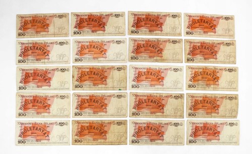 ZESTAW BANKNOTÓW PRL 100 ZŁ (NR 9)