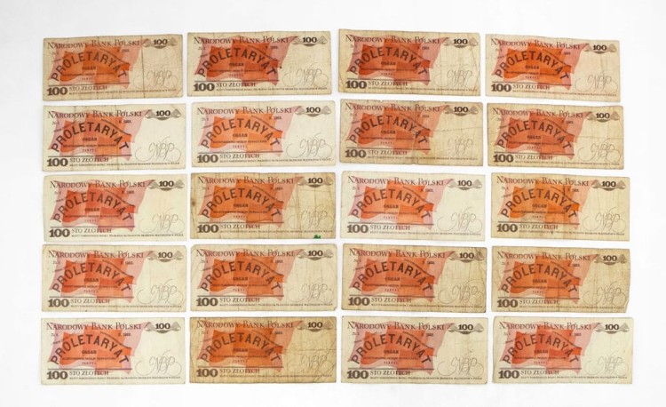 ZESTAW BANKNOTÓW PRL 100 ZŁ (NR 9)
