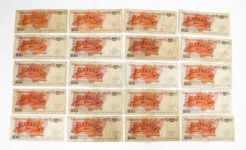 ZESTAW BANKNOTÓW PRL 100 ZŁ (NR 8)