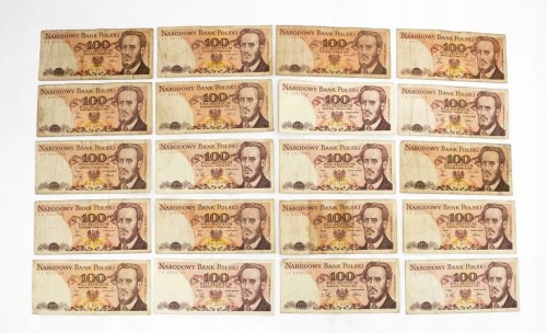 ZESTAW BANKNOTÓW PRL 100 ZŁ (NR 7)