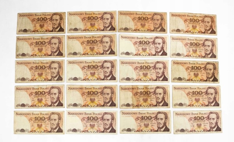 ZESTAW BANKNOTÓW PRL 100 ZŁ (NR 7)