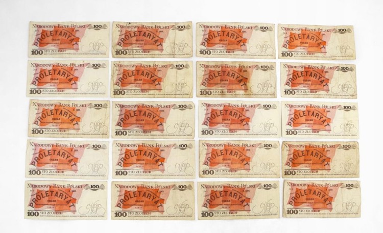 ZESTAW BANKNOTÓW PRL 100 ZŁ (NR 4)