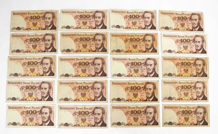 ZESTAW BANKNOTÓW PRL 100 ZŁ (NR 2)