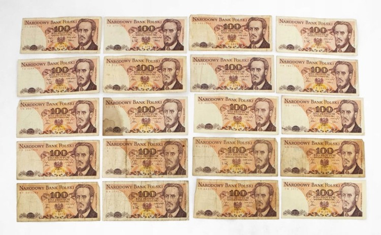 ZESTAW BANKNOTÓW PRL 100 ZŁ (NR 1)