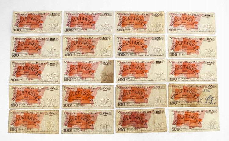 ZESTAW BANKNOTÓW PRL 100 ZŁ (NR 1)