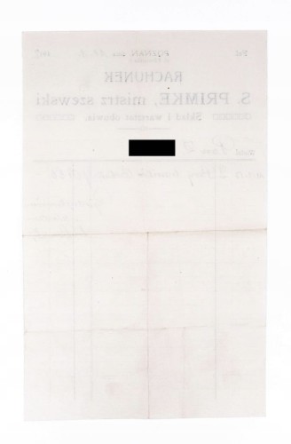 STARY RACHUNEK - MISTRZ SZEWSKI S. PRIMKE, POZNAŃ 1917
