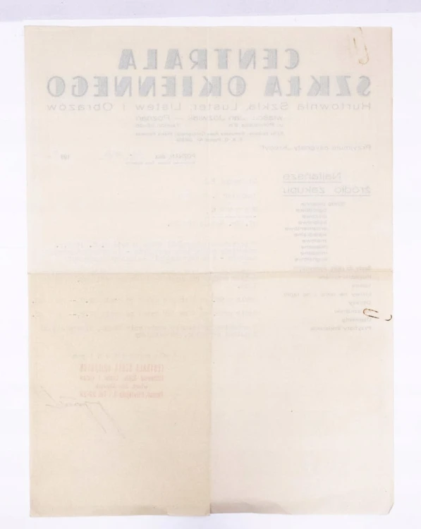 STARY RACHUNEK - CENTRALA SZKŁA OKIENNEGO JAN JÓŹWIAK, POZNAŃ 1937