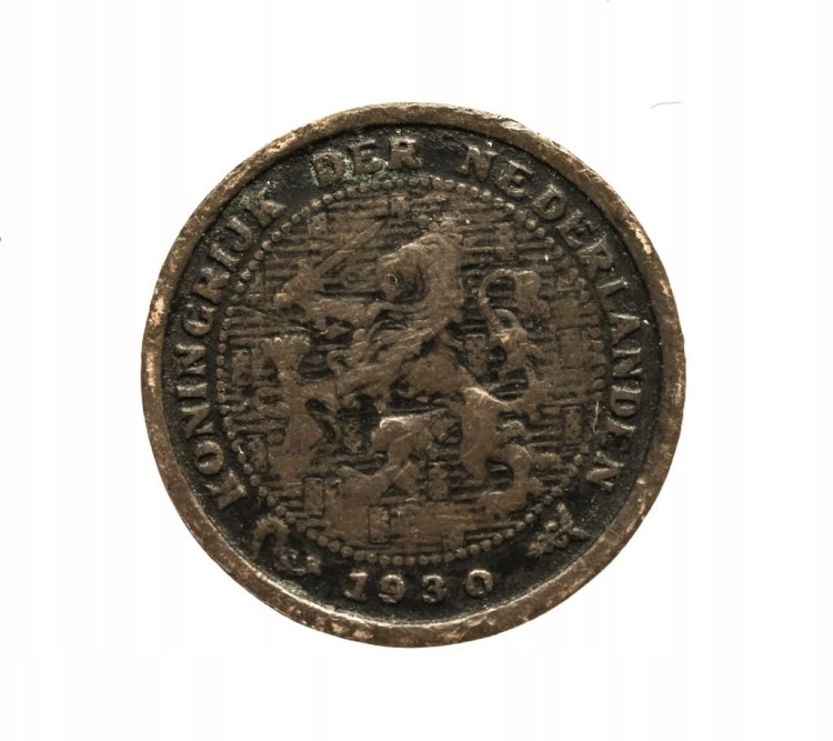 Holandia, Wilhelmina, 1/2 centa, 1930 rok.