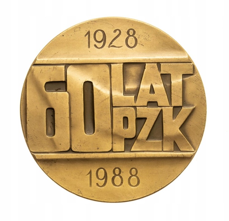 MEDAL 60 LAT PZK, POLSKI ZWIĄZEK KAJAKOWY 1988