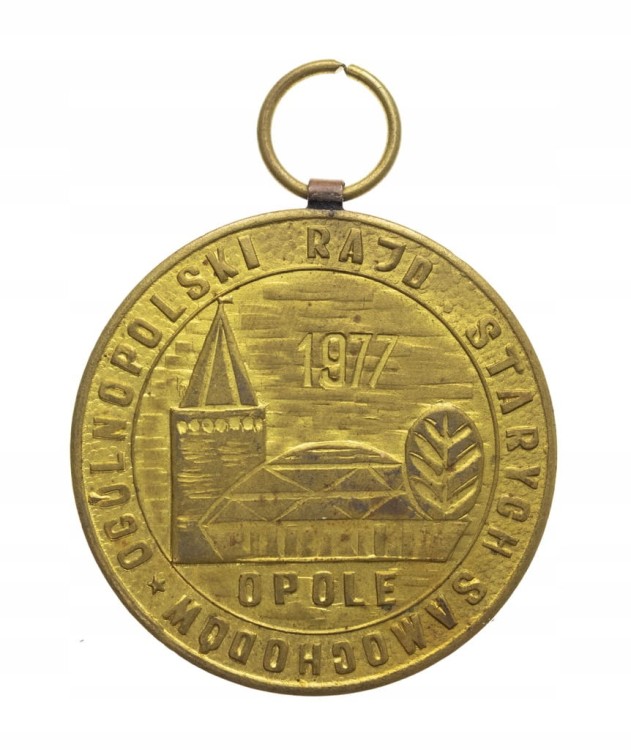 MEDAL OGÓLNOPOLSKI ZJAZD STARYCH SAMOCHODÓW, AUTOMOBILKLUB OPOLE 1977