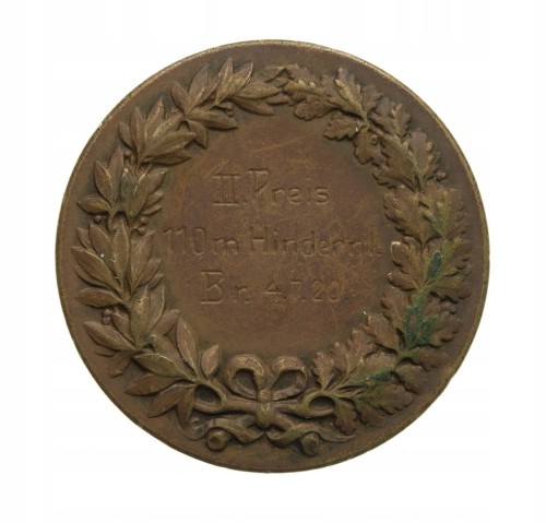 MEDAL ZA 2 MIEJSCE W BIEGU PRZEZ PŁOTKI, NIEMCY 1920