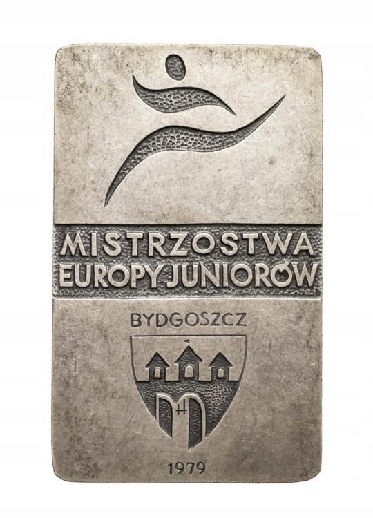 PLAKIETA MISTRZOSTWA EUROPY JUNIORÓW W LEKKIEJ ATLETYCE BYDGOSZCZ 1979