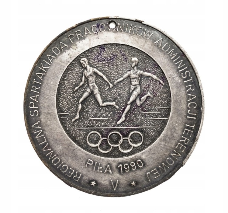 MEDAL SPARTAKIADA PRACOWNIKÓW ADMINISTRACJI TERENOWEJ, PIŁA 1980