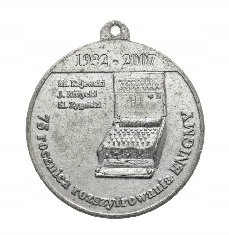 MEDAL 75 ROCZNICA ROZSZYFROWANIA ENIGMY, 8 MARATON POZNAŃ 2007