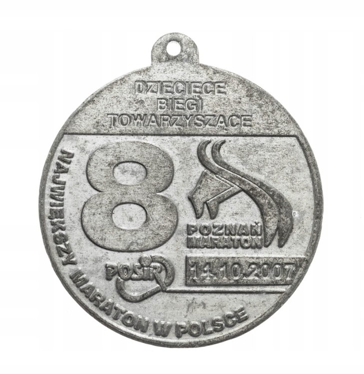 MEDAL 75 ROCZNICA ROZSZYFROWANIA ENIGMY, 8 MARATON POZNAŃ 2007