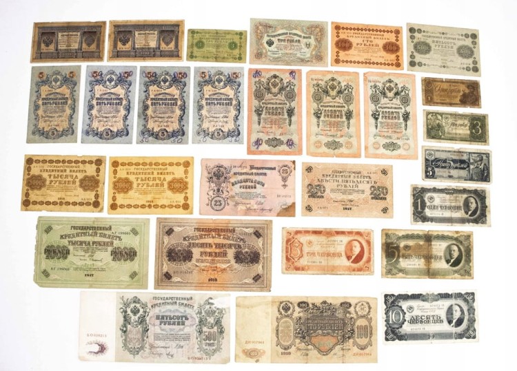 ROSJA - ZESTAW BANKNOTÓW 1898-1938 (NR 55)