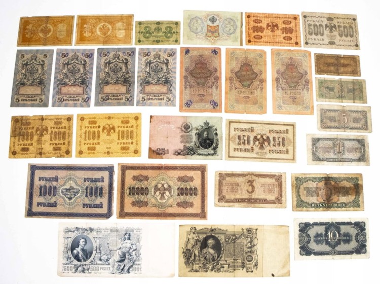 ROSJA - ZESTAW BANKNOTÓW 1898-1938 (NR 55)