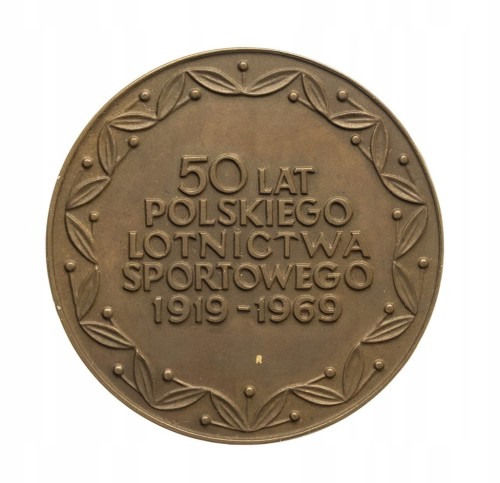 MEDAL AEROKLUB PRL, 50 LAT POLSKIEGO LOTNICTWA SPORTOWEGO 1969