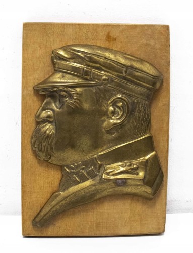 PLAKIETA JÓZEF PIŁSUDSKI W DOWÓD UZNANIA ZWIĄZEK INWALIDÓW WOJENNYCH POZNAŃ