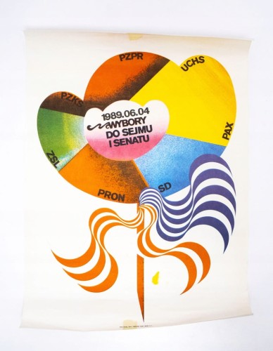 STARY PLAKAT WYBORY DO SEJMU I SENATU 1989