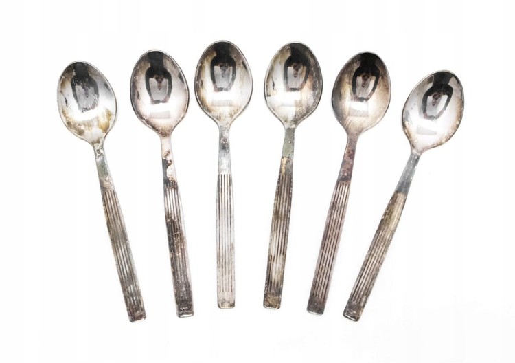 ZESTAW STARYCH METALOWYCH ŁYŻECZEK