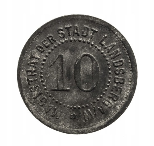 Landsberg a. Warthe / Gorzów Wlkp - 10 fenigów 1917, cynk.