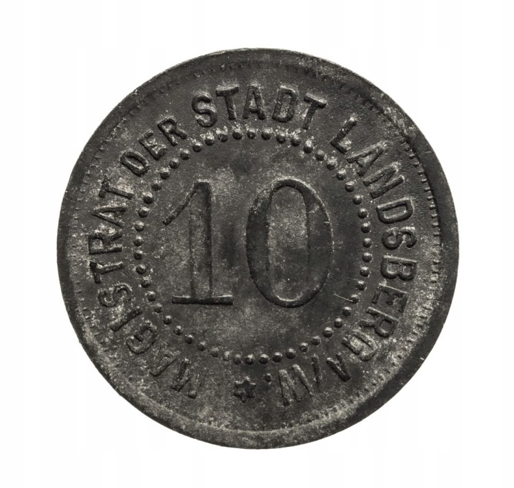 Landsberg a. Warthe / Gorzów Wlkp - 10 fenigów 1917, cynk.
